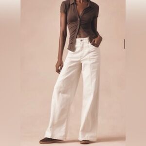 MAEVE Anthropologie Delaney Clean-Seam High Rise Wide Leg Jean